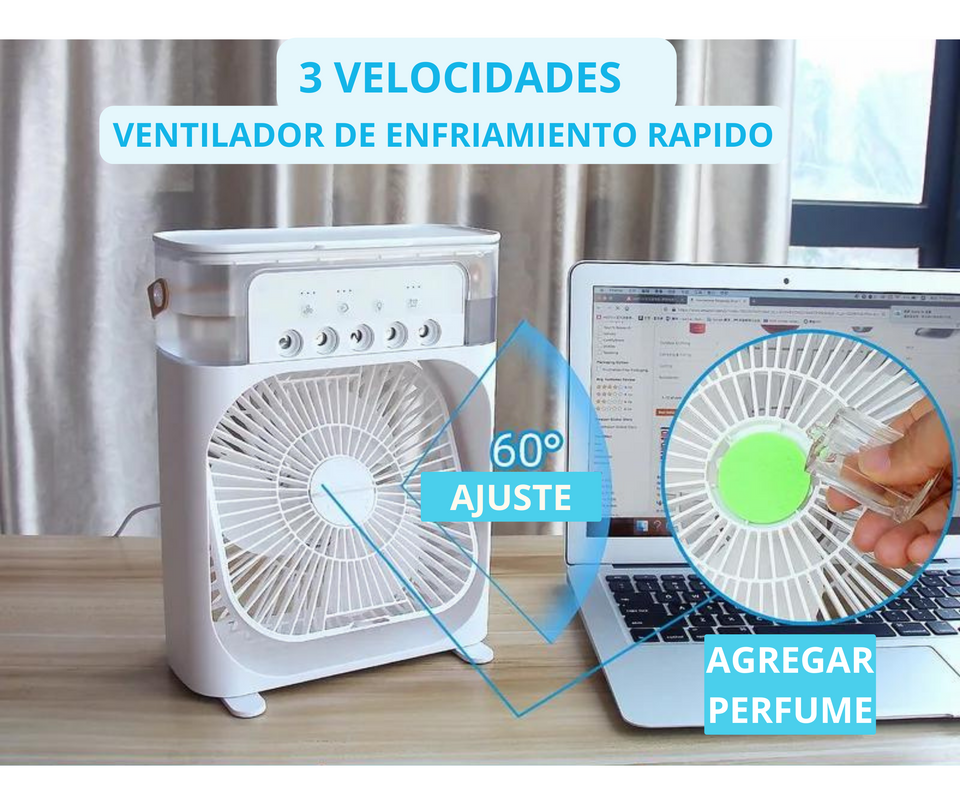 VENTILADOR PORTATIL HUMIDIFICADOR CON AROMA / VENTIFRESH