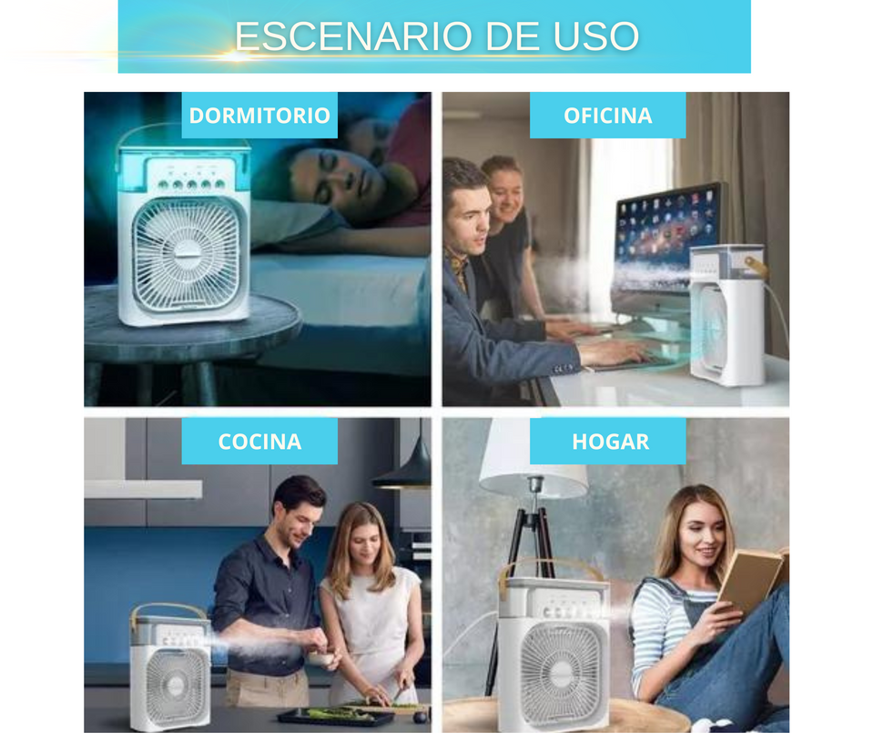 VENTILADOR PORTATIL HUMIDIFICADOR CON AROMA / VENTIFRESH