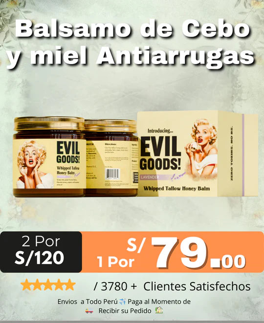 EVIL GOODS® - Bálsamo de miel y sebo de res Anti-Envejecimiento