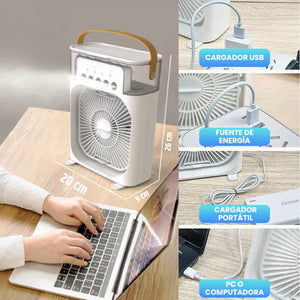VENTILADOR PORTATIL HUMIDIFICADOR CON AROMA / VENTIFRESH